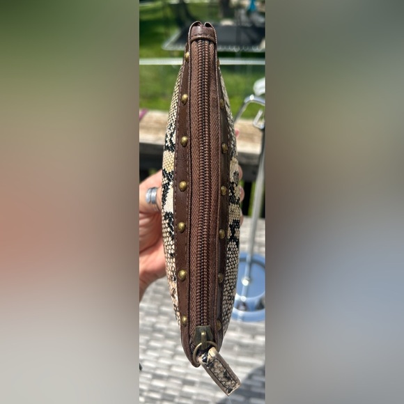 DSW Vegan Snakeskin Clutch Pouch Cosmetic Bag​ - Picture 5 of 9